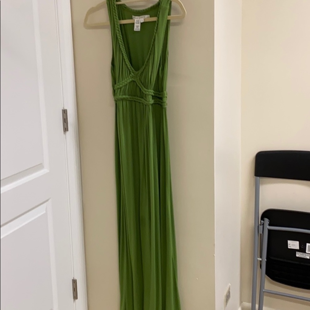 Green maxi dress
